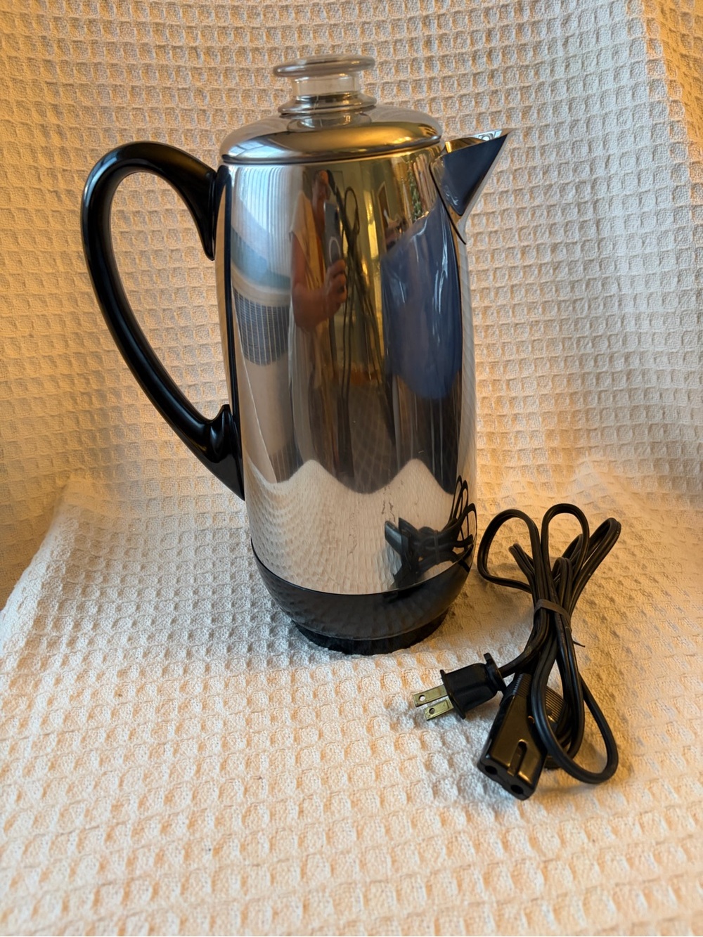 Farberware Superfast 12 Cup Stainless Steel Electric Percolator Coffee Pot #142 - Picture 4 of 11
